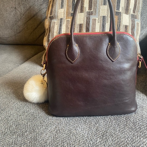 Dooney & Bourke Brown Tmoro Florentine Domed Satchel - Picture 2 of 6